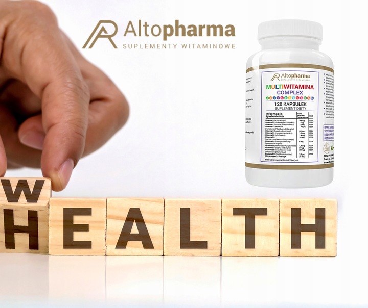 MULTIWITAMINA COMPLEX ADEK + WITAMINA C + WITMINA B Alto Pharma 120 kaps.