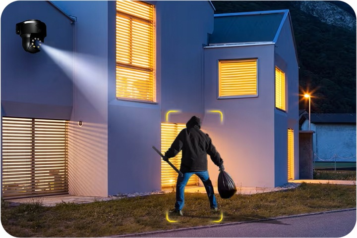 ZEWNĘTRZNA KAMERA OBROTOWA IP IKPW430CMV2 4MPx 4MP WiFi 4xZOOM SZARA