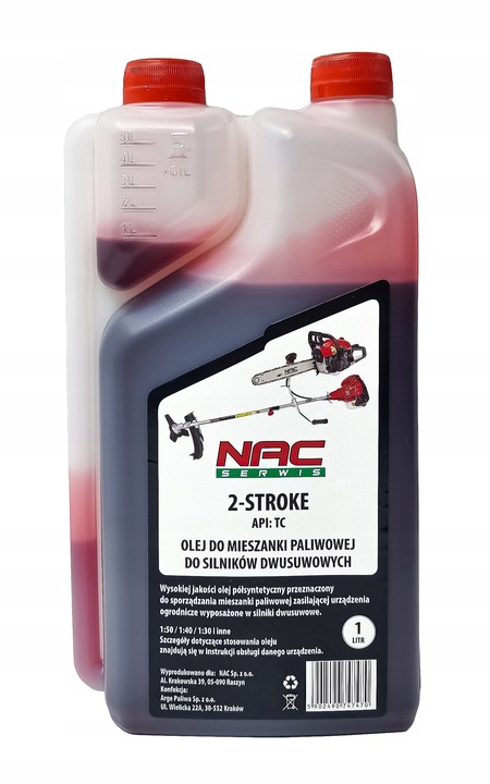 OLEJ DO MIESZANKI PALIWOWEJ 2T Z DOZOWNIKIEM NAC