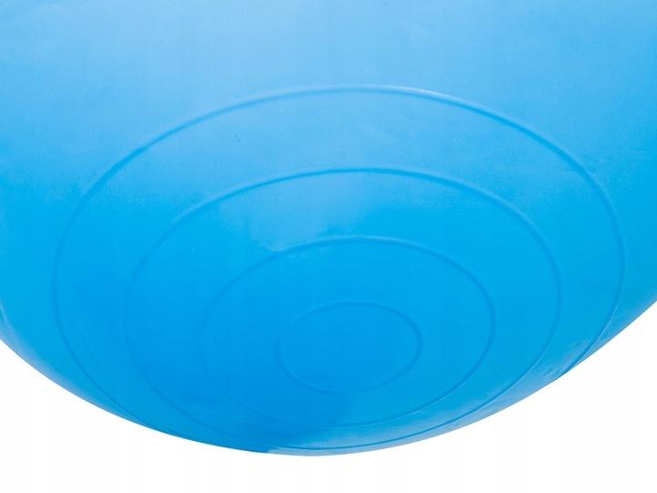 Piłka do skakania skoczek kangurek 65cm niebieska dmuchana z uchwytem