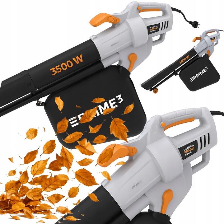 DMUCHAWA ODKURZACZ DO LIŚCI OGRODOWA MOCNA ROZDRABNIACZ 3W1 3500W