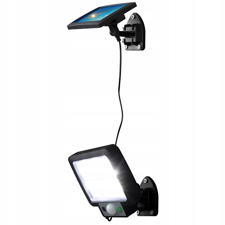 LAMPA SOLARNA LED DO OGRODU GARAŻU Z CZUJNIKIEM ZMIERZCHU RUCHU +