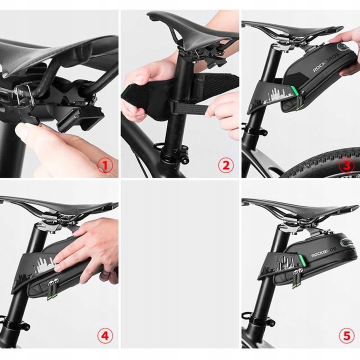 ROCKBROS SAKWA ROWEROWA NA ROWER POD SIODEŁKO TORBA 1,5l TORBA POJEMNA DUŻA