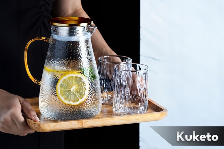 DZBANEK DO HERBATY szklany ZAPARZACZ Z SITEM FILTREM Kuketo Maiden