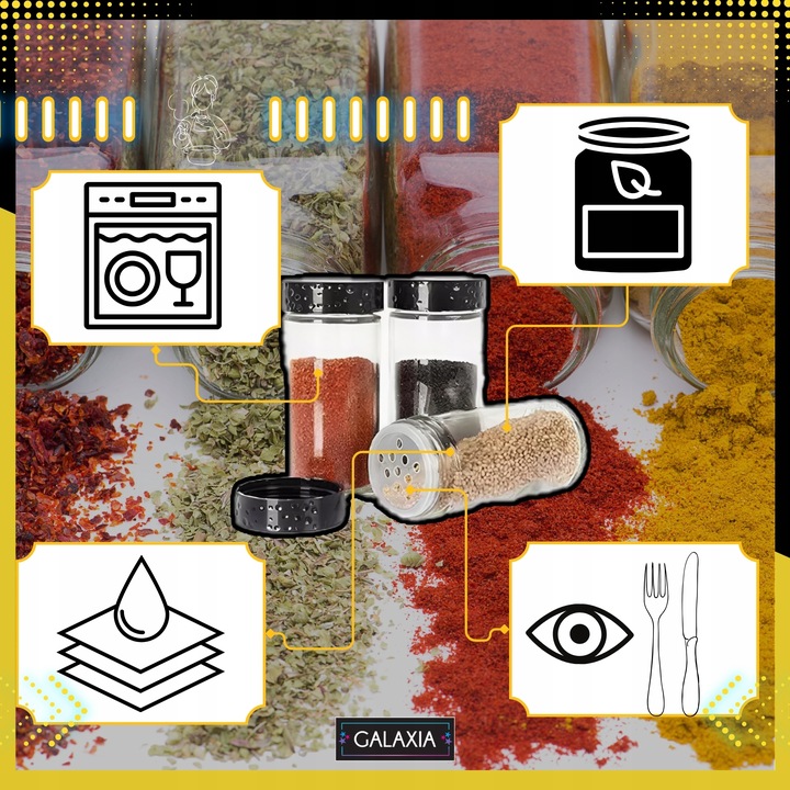 STOJAK NA PRZYPRAWY POJEMNIKI 20SZT Słoiczki Słoiki Przyprawnik i