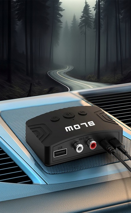 TRANSMITER ODBIORNIK BLUETOOTH 5.3 AUX MINIJACK 3,5mm USB-C 2xRCA