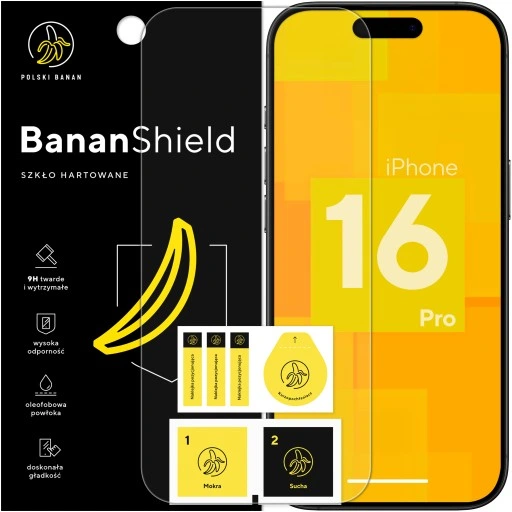 Szkło hartowane 9H BananShield do Apple iPhone 16 Pro