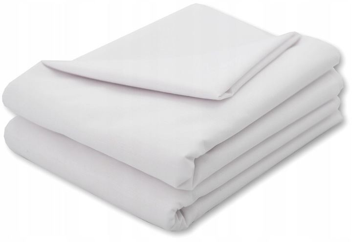 PRZEŚCIERADŁO BAWEŁNIANE 160x220, BIAŁE HOTELOWE