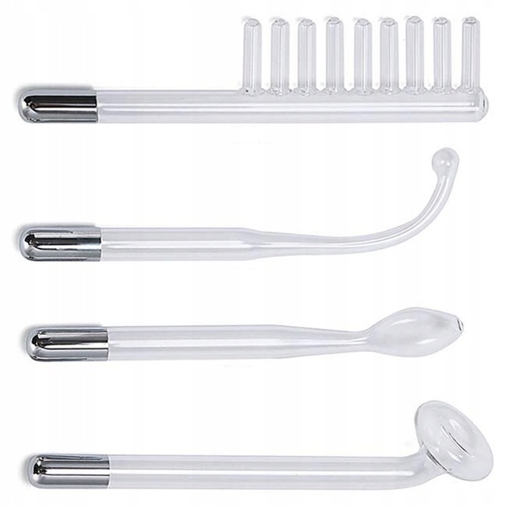 DARSONVAL DERMA WAND 4 PELOTY PIELĘGNACJA ELEKTRODY DO TWARZY WŁOSÓW