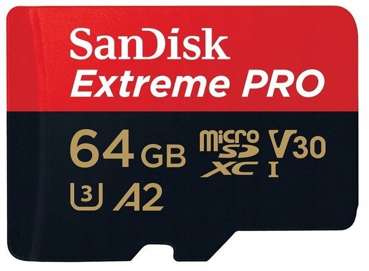 Karta EXTREME PRO microSD 64GB 170/U3 A2 (Styczeń 2024)
