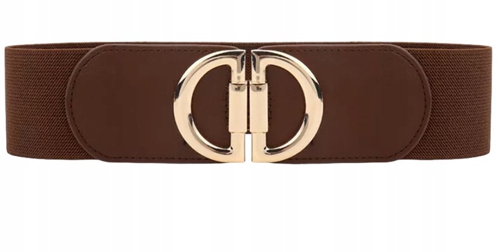 PASEK DAMSKI BRĄZOWY GUMA ELASTYCZNY 105-150 CM DO SUKIENKI MARYNARKI