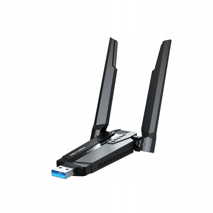 Adapter Karta Sieciowa WiFi na USB z Antenami Tri-Band 2.4GHz 5GHz 6GHz