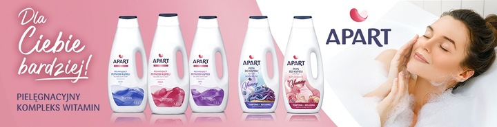 Apart Kremowy Płyn do Kąpieli 97% Skł Pochodzenia Naturalnego Zestaw