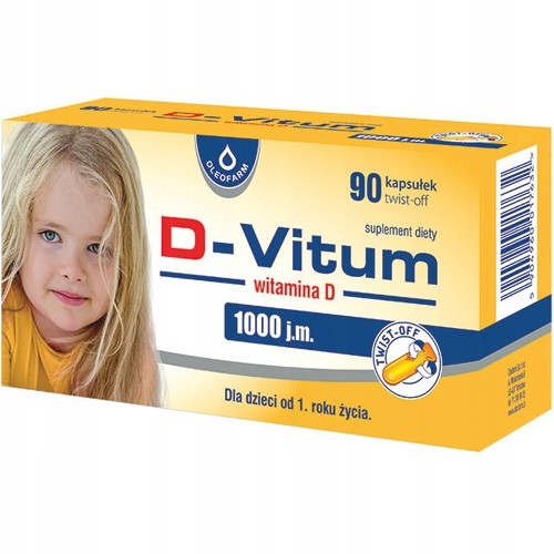 D-VITUM witamina D 1000 j.m dla dzieci 90 kapsułek