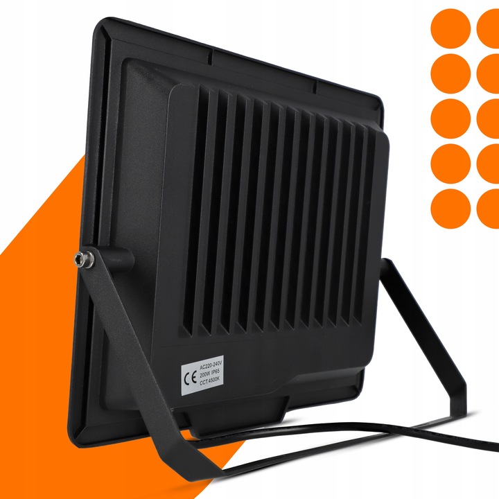 Halogen LED Naświetlacz Reflektor Zewnętrzny Lampa 200W IP65