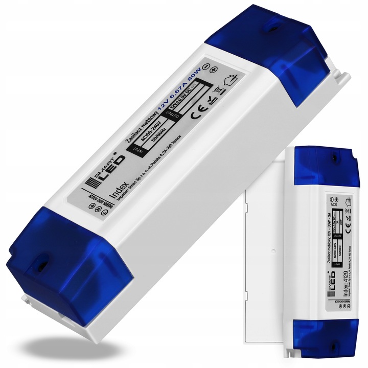 ZASILACZ MEBLOWY 12V 6,67A 80W DO TAŚMA LED