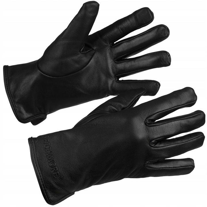 Rękawiczki skórzane damskie polar miś dotykowe pięciopalczaste