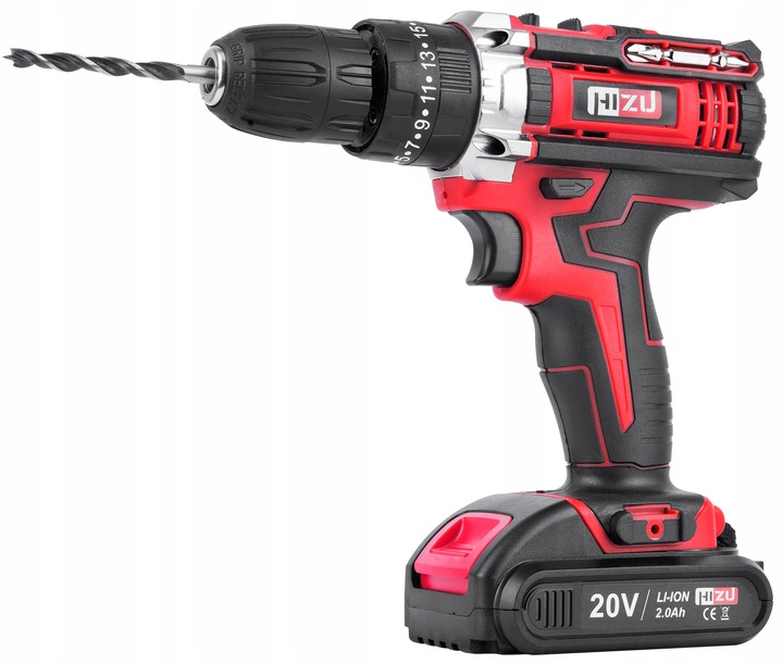 WIERTARKO WKRĘTARKA UDAROWA Z UDAREM ZESTAW NARZĘDZI +2xAKU +BITY