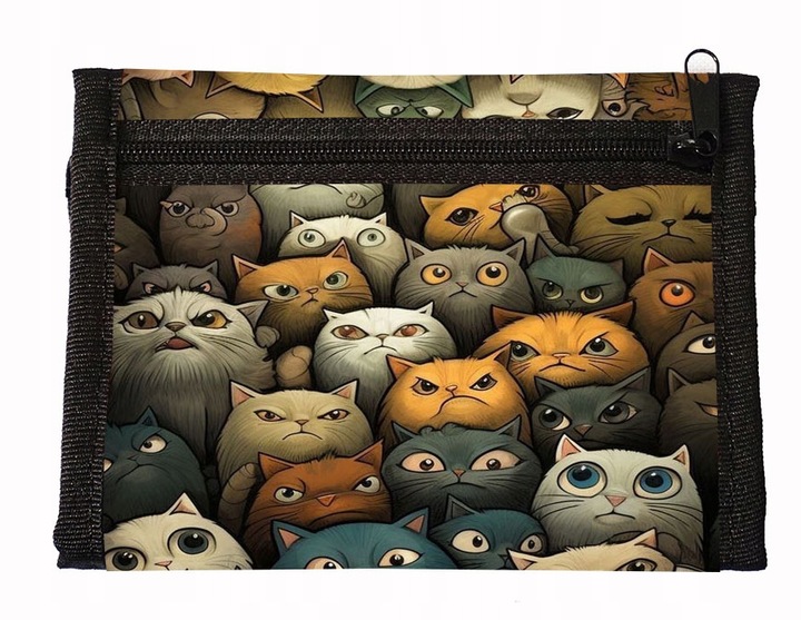 Portfel na Rzep Kotki materiałowy portfel Kotek