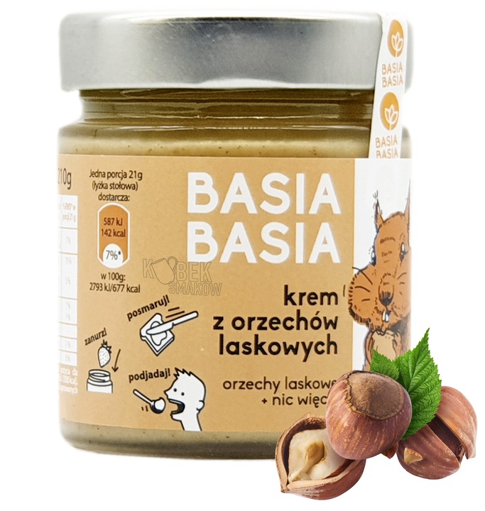 Krem z orzechów laskowych BASIA BASIA 210 g - ALPI Pasta