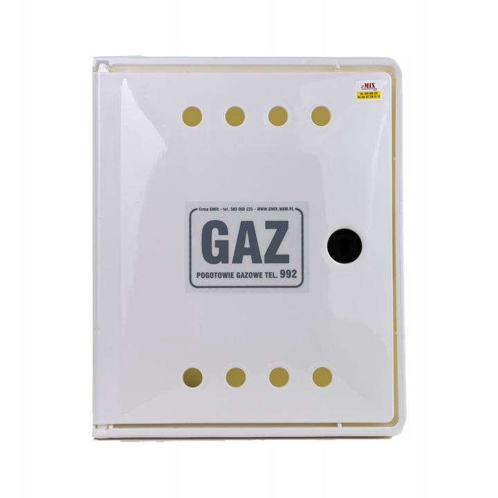 Skrzynka gazowa na zawór gazowy odcinający 250 x 300 x 150 szafka biała