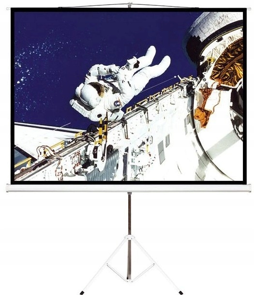 Duży EKRAN PROJEKCYJNY na statywie 200X200cm 112" HDREADY 4K