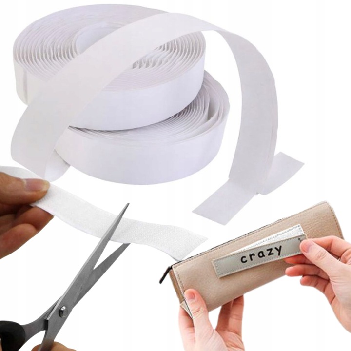 Taśma do OBRAZÓW RZEP CIĘCIA z RZEPEM SAMOPRZYLEPNA 4,57m TASMA PRZYLEPNA