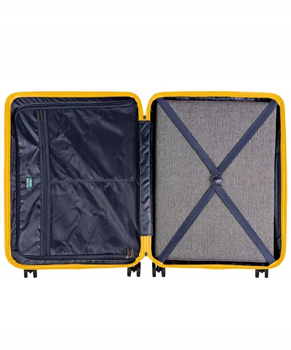 Walizka Średnia Podróżna Na Kółkach Policarbon PUCCINI Żółta PC029B 6C