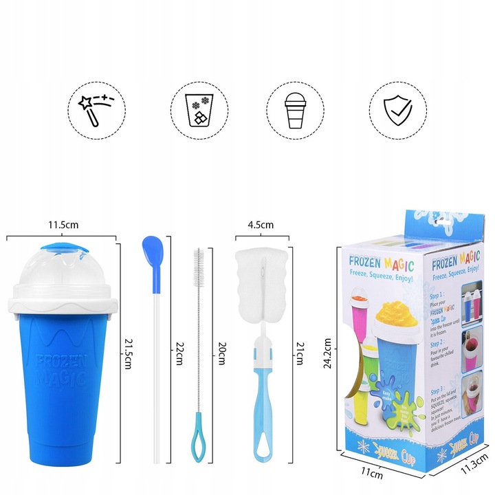 KUBEK DO ROBIENIA LODÓW SORBETÓW SLUSHY GRANITY 330ML