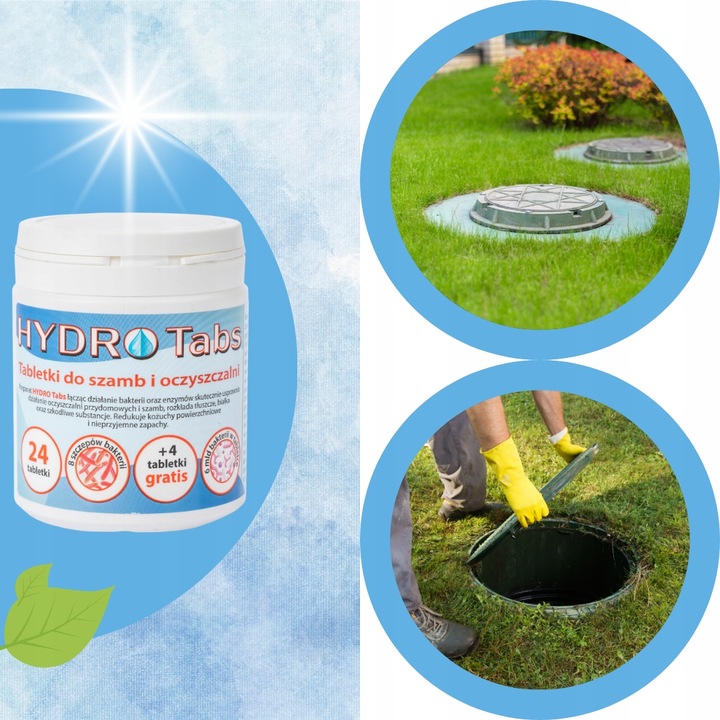 TABLETKI DO SZAMBA BAKTERIE DO OCZYSZCZALNI EKOLOGICZNEJ PREPARAT DO