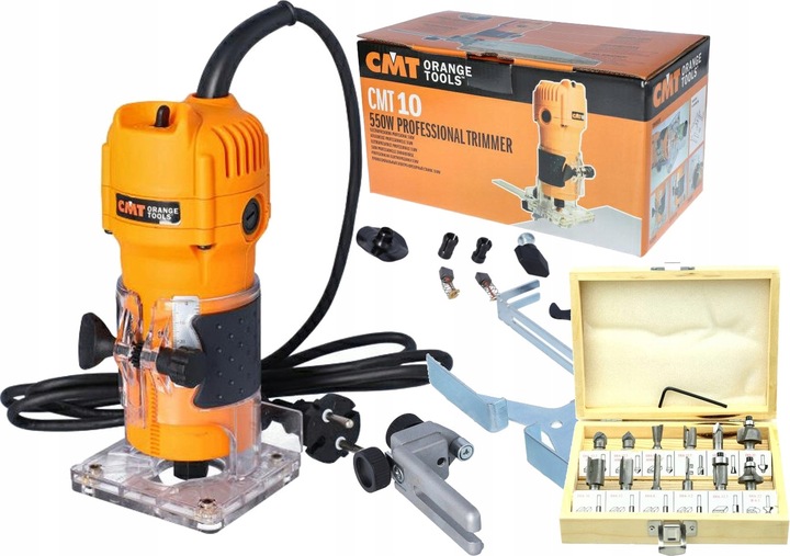 CMT FREZARKA RĘCZNA KRAWĘDZIOWA 550W CMT10 TRYMER KRAWĘDZI 6,35 6-8mm