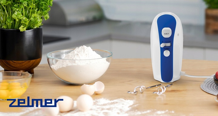 MIKSER RĘCZNY ZELMER ZHM1652 400W TURBO LEKKI ROBOT 4 KOŃCÓWKI 5