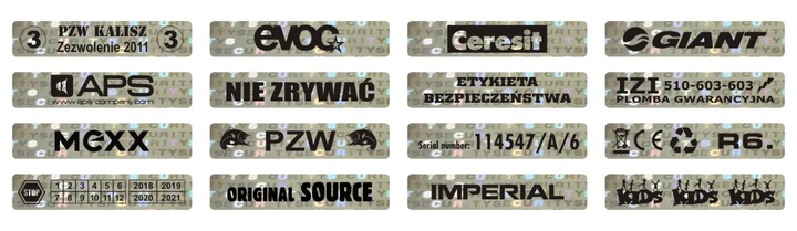 NH-210 - 55x11mm HOLOGRAM PLOMBA SECURITY VOID