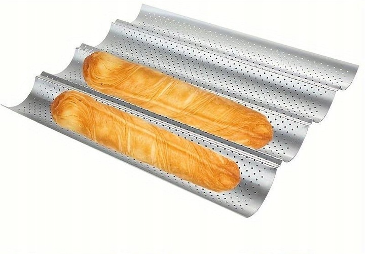 BLACHA FORMA DO PIECZENIA BAGIETEK ZAPIEKANEK METALOWA PERFOROWANA NA