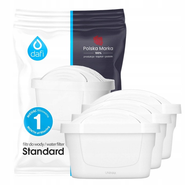 Wkład filtrujący 2+1 standard do dzbanka Dafi Unimax 3 szt.