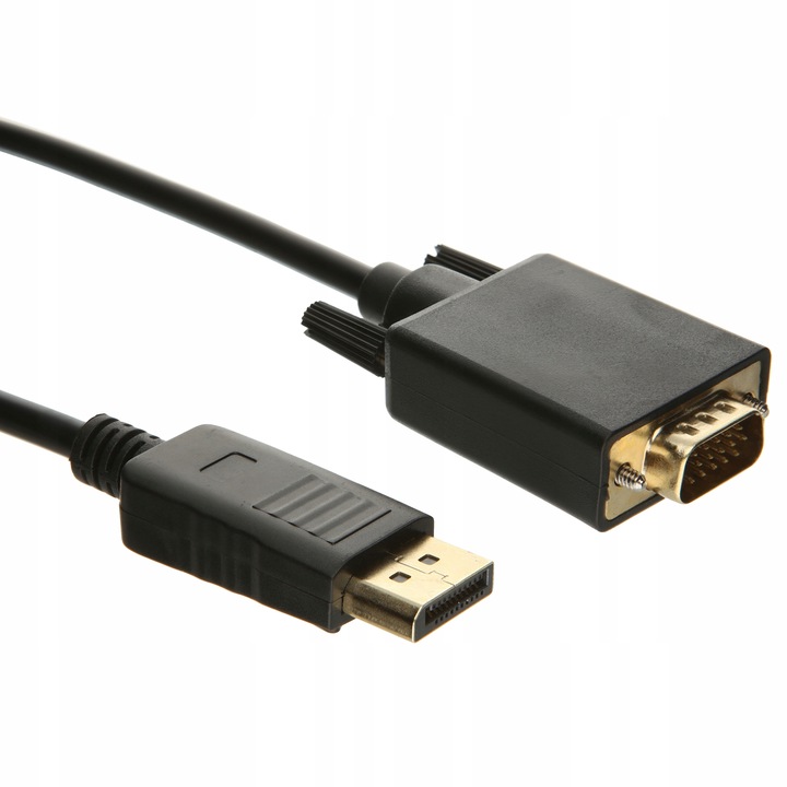 KABEL KONWERTER DISPLAY PORT VGA ADAPTER MONITORA DSUB PRZEJŚĆIÓWKA DP 1,8M