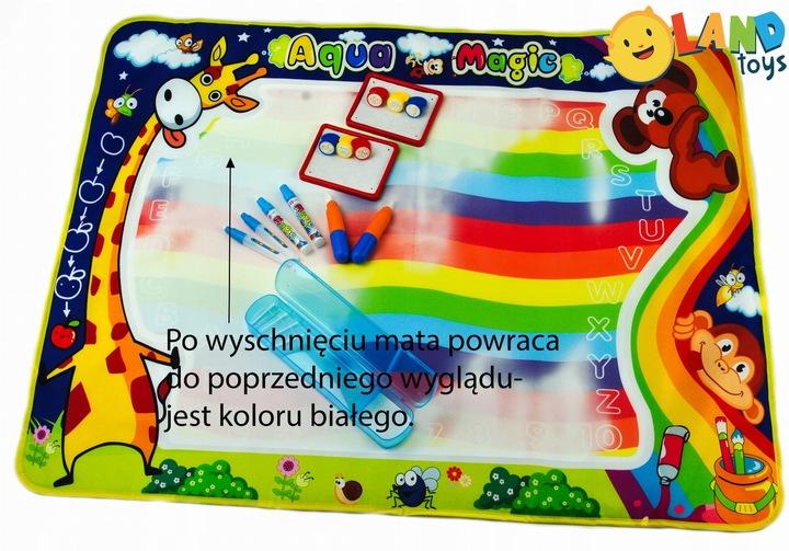 DUŻA MATA WODNA DO MALOWANIA PISAKAMI WODNYMI MATA 100x80 PIECZĄTKI PISAKI