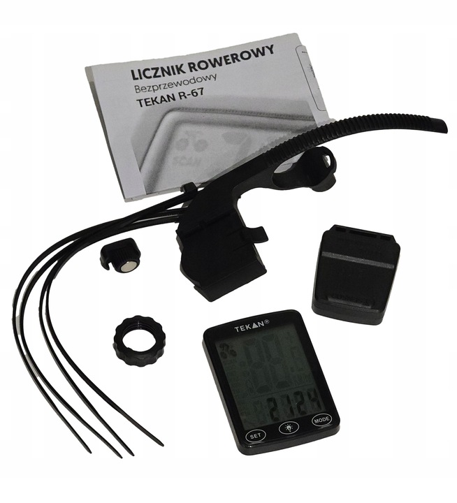 BEZPRZEWODOWY LICZNIK ROWEROWY PRĘDKOŚCIOMIERZ PODŚWIETLENIE DO ROWERU