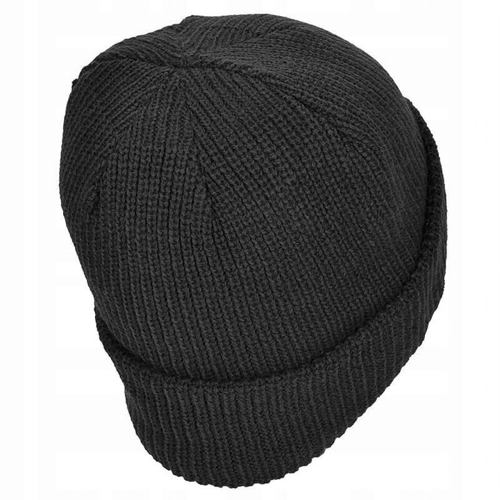 CZAPKA ZIMOWA WOJSKOWA MIL-TEC OCIEPLINA 3M THINSULATE CIEPŁA CZARNA