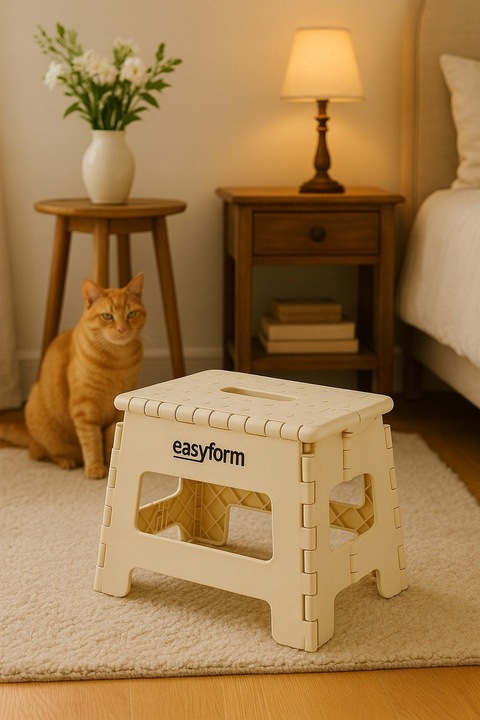 TABORET STOŁEK SKŁADANY ANTYPOŚLIZGOWY KRZESŁO PODEST SCHODEK 150KG