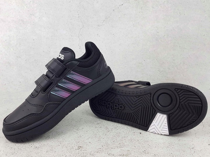 ADIDAS HOOPS 3.0 CF C H03861 BUTY TRAMPKI DZIECIĘCE CZARNE NA RZEPY