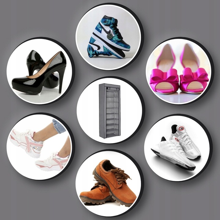 SZAFKA NA BUTY materiałowa tekstylna obuwie półka REGAŁ XL ogranizer