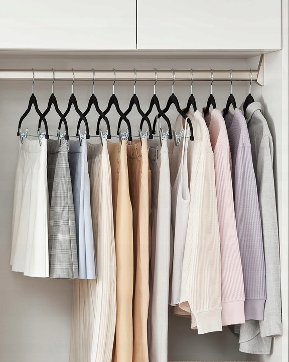 WIESZAKI DO UBRAŃ WELUR Z KLAMERKAMI ANTYPOŚLIZGOWE ARVENTA STYLE - 10