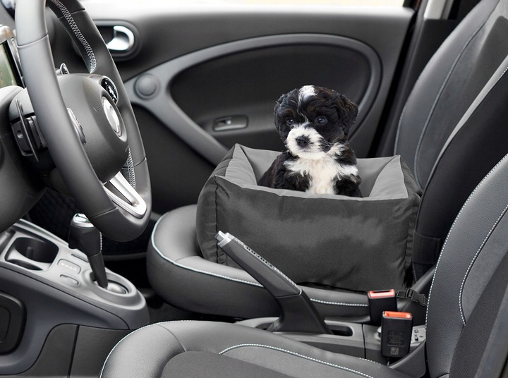 Transporter Samochodowy 55x55 cm Wodoodporny Szary dla Psa Kota