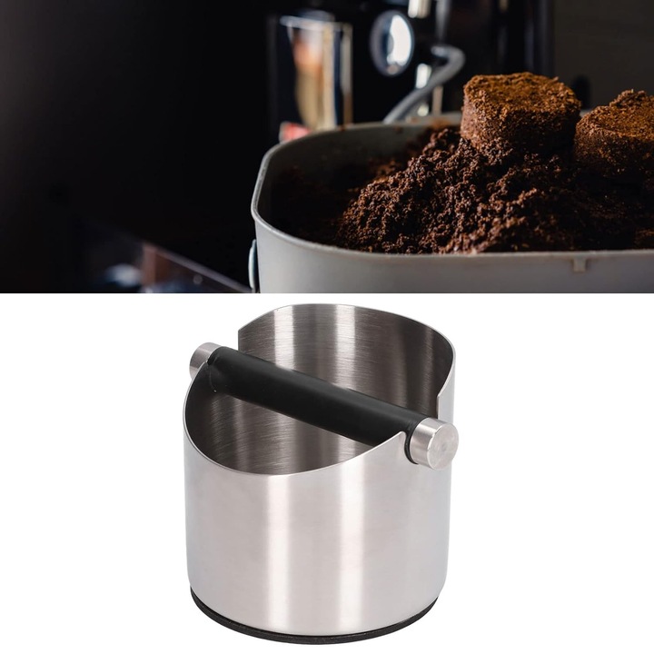 POJEMNIK DO ESPRESSO ZE METAL DRĄŻKIEM POJEMNIK NA FUSY DO SITKA, KNOCK BOX