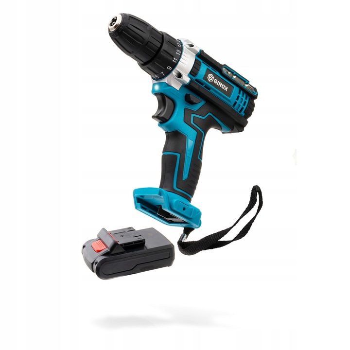 WIERTARKO-WKRĘTARKA AKUMULATOROWA 21V NIEBIESKA 2 AKUMULATORY 2.0Ah