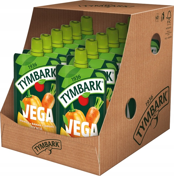 Tymbark Mus Mango Banan Dynia 100 g x 12 sztuk