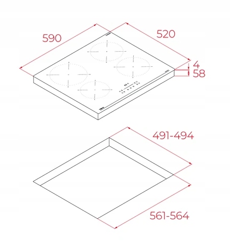 Płyta indukcyjna Teka Timer Slider Booster 9 poziomów 230/400V 7,4 kW