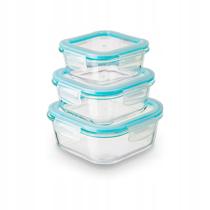 Zestaw POJEMNIKI na Żywność LUNCHBOX Mikrofalówki Konighoffer Largo 9 szt