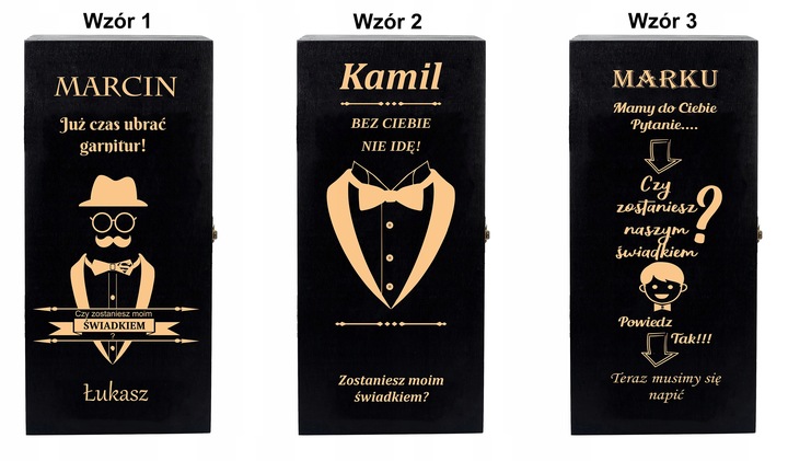 PODZIĘKOWANIE DLA ŚWIADKA SKRZYNKA NA WHISKEY